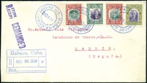 Fig. 7.- Cubierta con el sello con error de 2 centavos. Fuente: Siegel Auction Galleries.