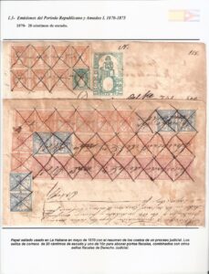 Adolfo Sarrias- Pagos a la Renta de Correos abonados con sellos y sellos de correos con uso fiscal en la Cuba colonial