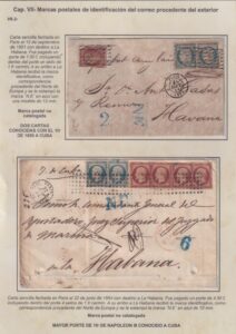 Adolfo Sarrias. Marcas postales lineales de Cuba del periodo isabelino