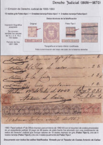 Yasel Hernández Marin- Sellos fiscales de Derecho Judicial de colonias españolas usados en Cuba. (1856-1870)