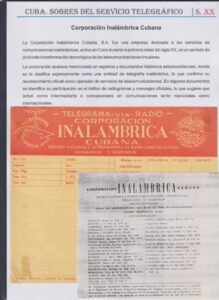 Maydolis Echemendia Carbajal - Cuba. El servicio telegráfico privado. 1890-1958.