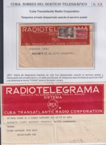Maydolis Echemendia Carbajal - Cuba. Sobres del servicio telegráfico nacional. 1860-1958.