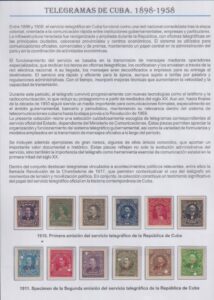 Maydolis Echemendia Carbajal - Cuba. El servicio telegráfico nacional. 1899-1958.