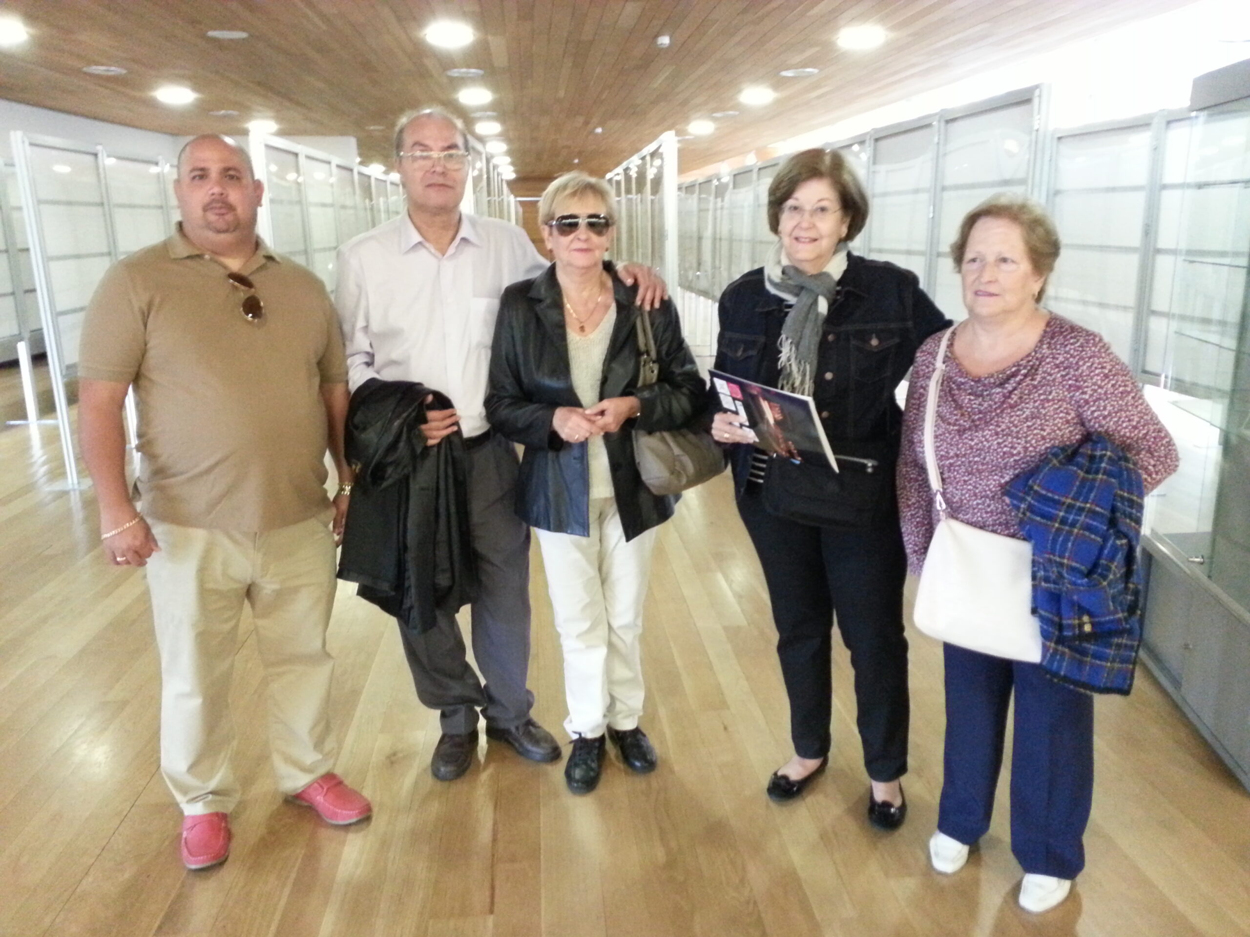 2013. Exfilna de León. Adolfo Sarrias, Fernando Cabello, Joana Meca y la esposa del Decker.