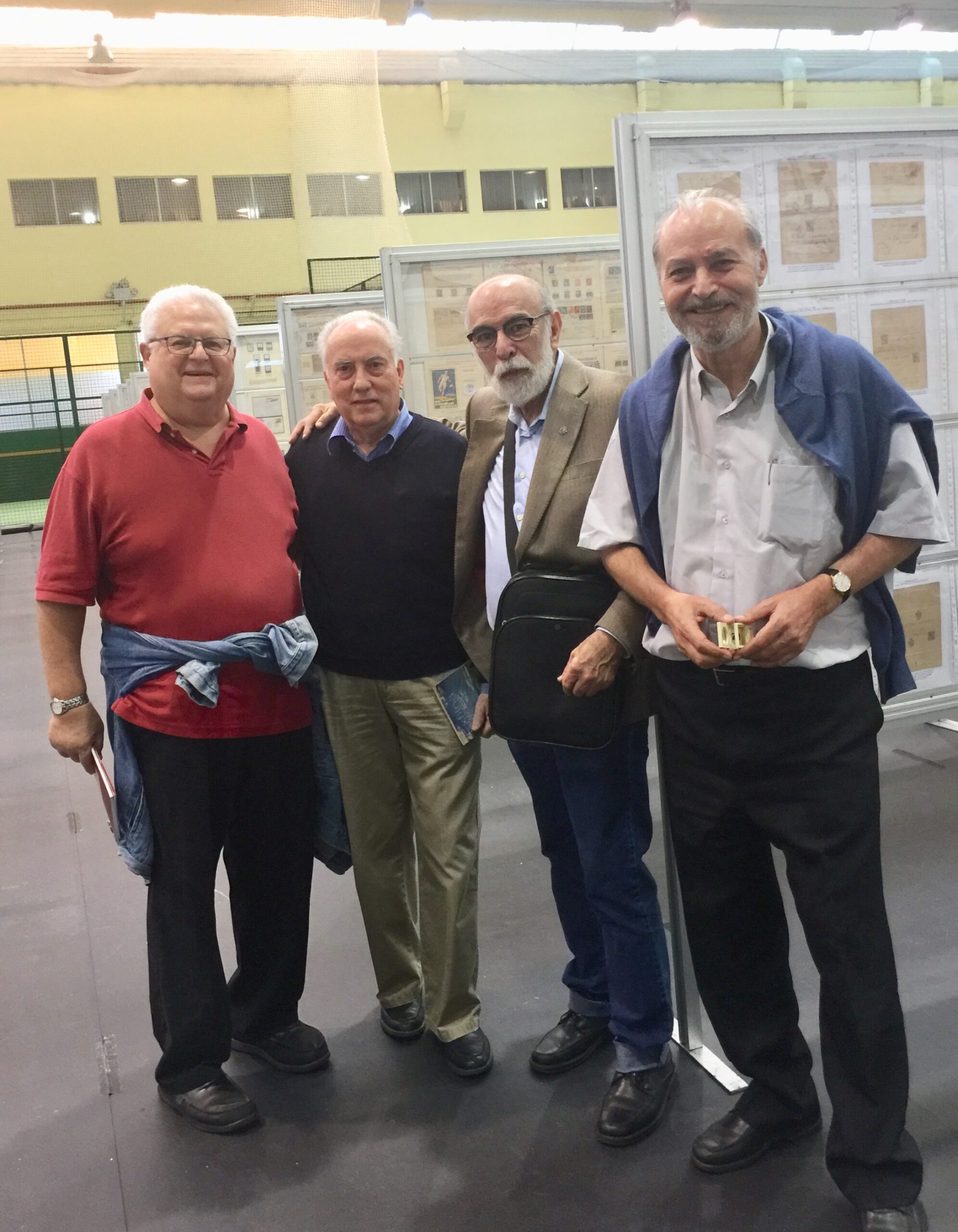 2017. Exfilna de Portugalete: Arturo Codina, Ernesto Cuesta, Carlos Echenagusia y Fernando Cabello.