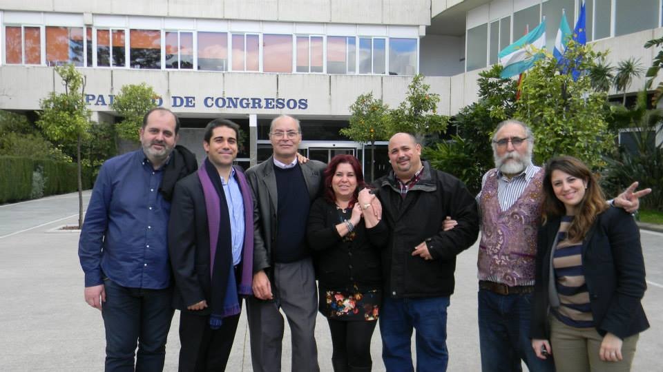 2014. Exposición ECC Torremolinos: Antonio Ma Leira Noche "Mochi", Esteve Domenech, Fernando Cabello, Maydolin Echemendia, Adolfo Sarrias, Xavier Andreu y Laura Ripoll